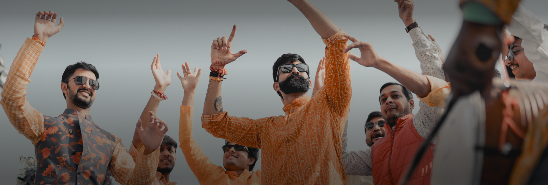 Groom with his friends in haldi ceremony